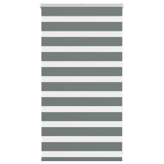 vidaXL Zebra Blind Dark Grey 85x100 cm Fabric Width 80,9 cm Polyester