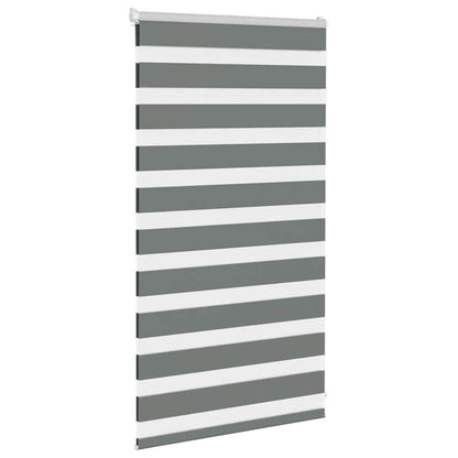 vidaXL Zebra Blind Dark Grey 85x100 cm Fabric Width 80,9 cm Polyester