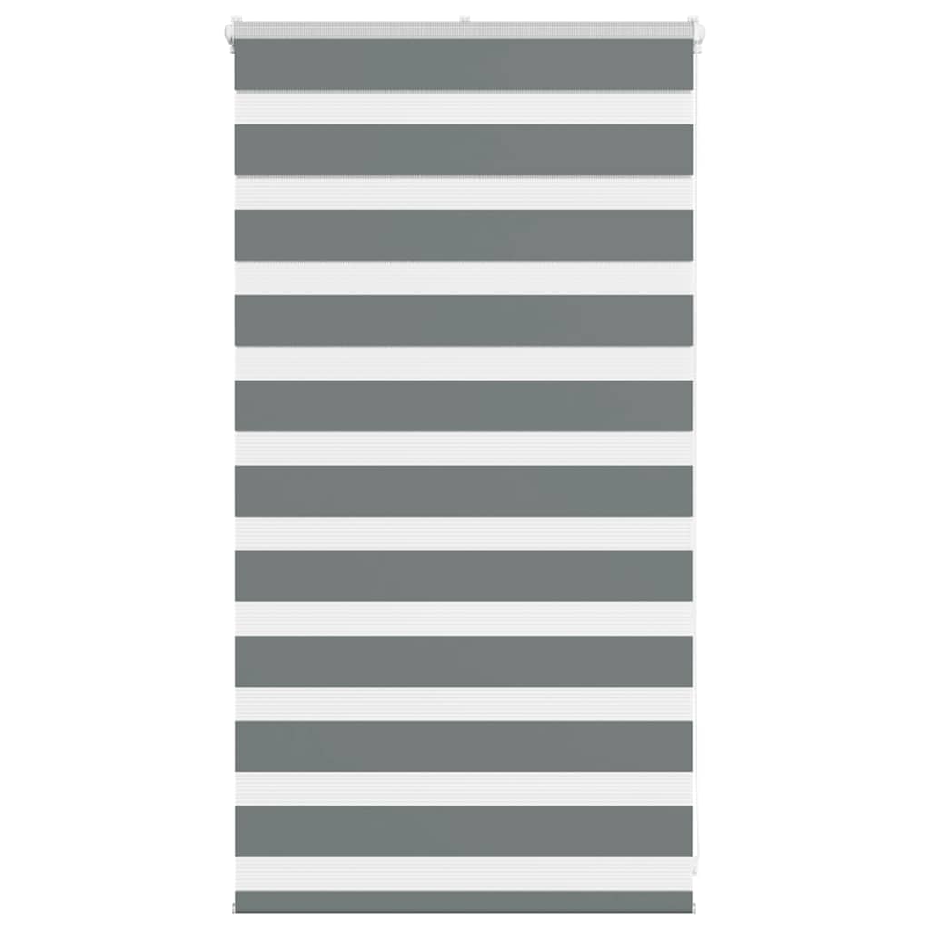 vidaXL Zebra Blind Dark Grey 90x100 cm Fabric Width 85,9 cm Polyester