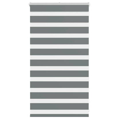 vidaXL Zebra Blind Dark Grey 90x100 cm Fabric Width 85,9 cm Polyester