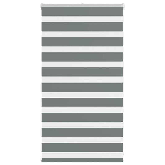 vidaXL Zebra Blind Dark Grey 90x100 cm Fabric Width 85,9 cm Polyester