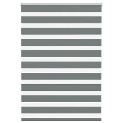 vidaXL Zebra Blind Dark Grey 95x100 cm Fabric Width 90.9 cm Polyester