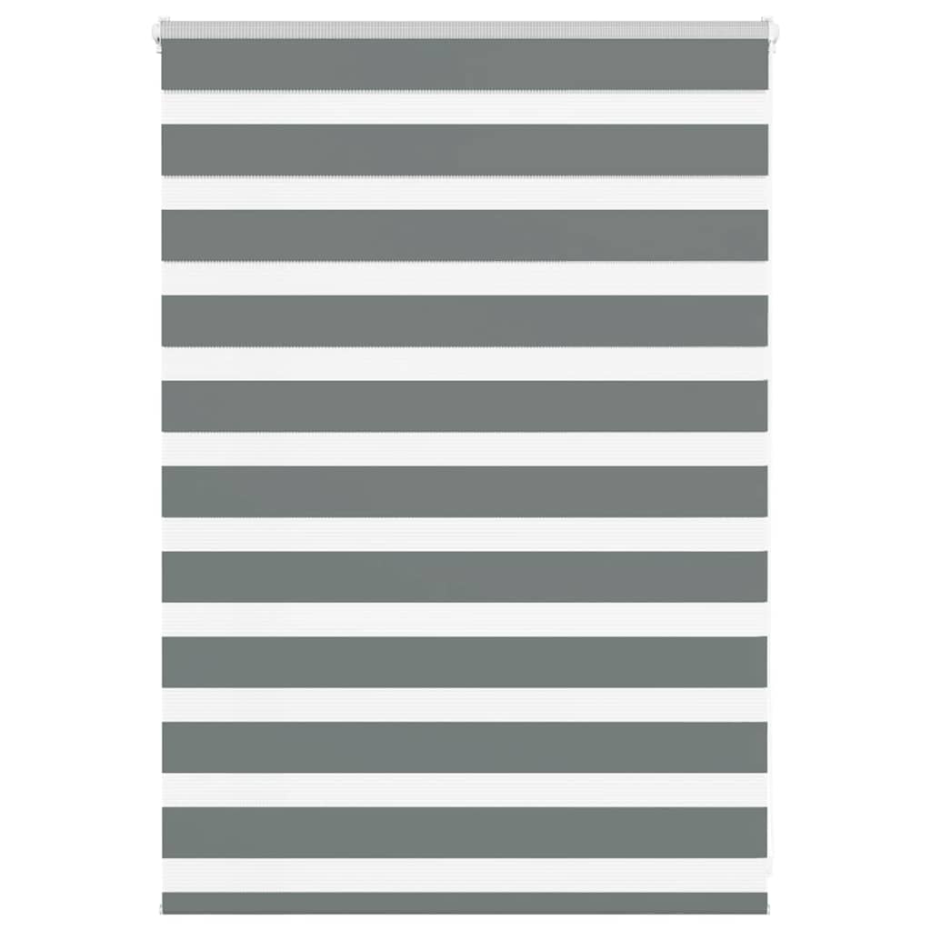 vidaXL Zebra Blind Dark Grey 100x100 cm Fabric Width 95,9 cm Polyester