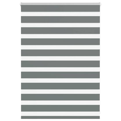 vidaXL Zebra Blind Dark Grey 100x100 cm Fabric Width 95,9 cm Polyester