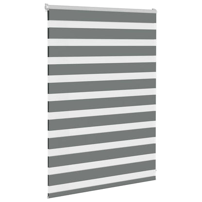 vidaXL Zebra Blind Dark Grey 100x100 cm Fabric Width 95,9 cm Polyester