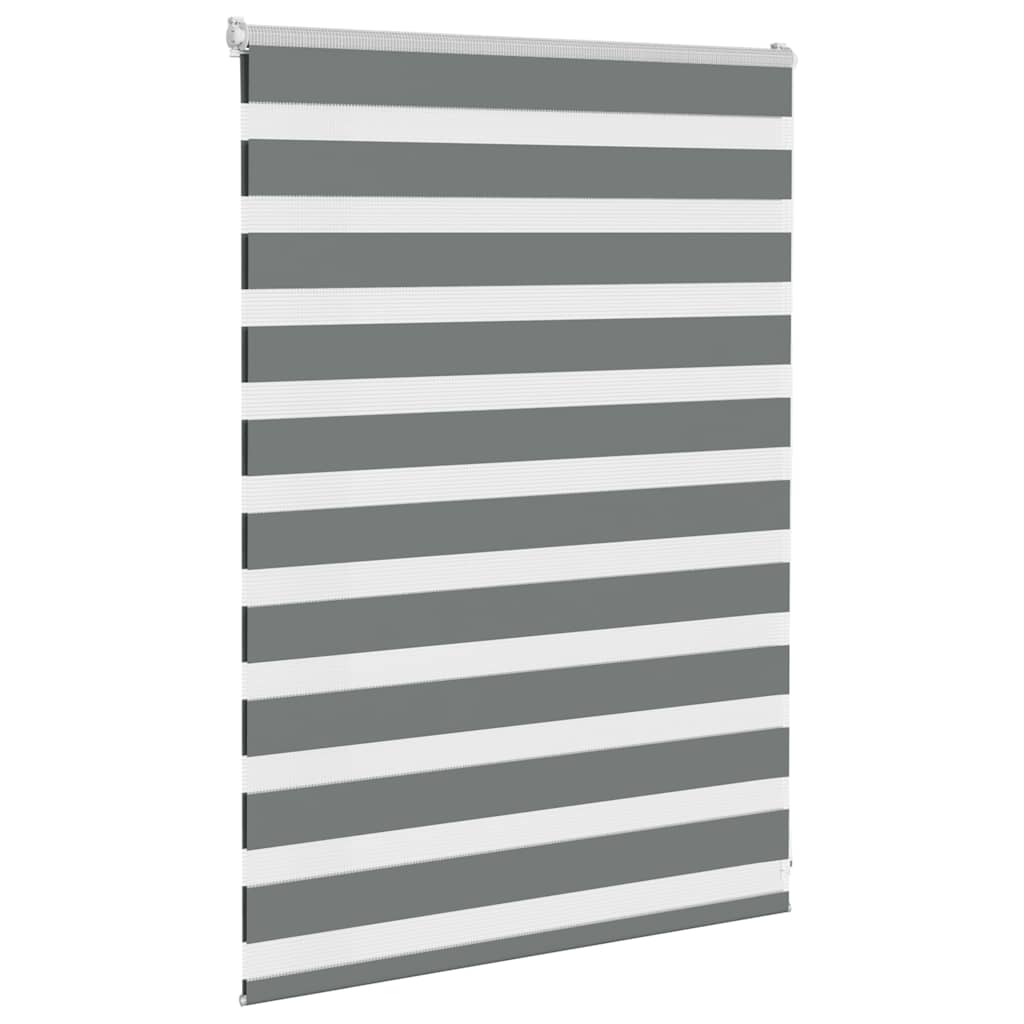 vidaXL Zebra Blind Dark Grey 110x100cm Fabric Width 105.9 cm Polyester