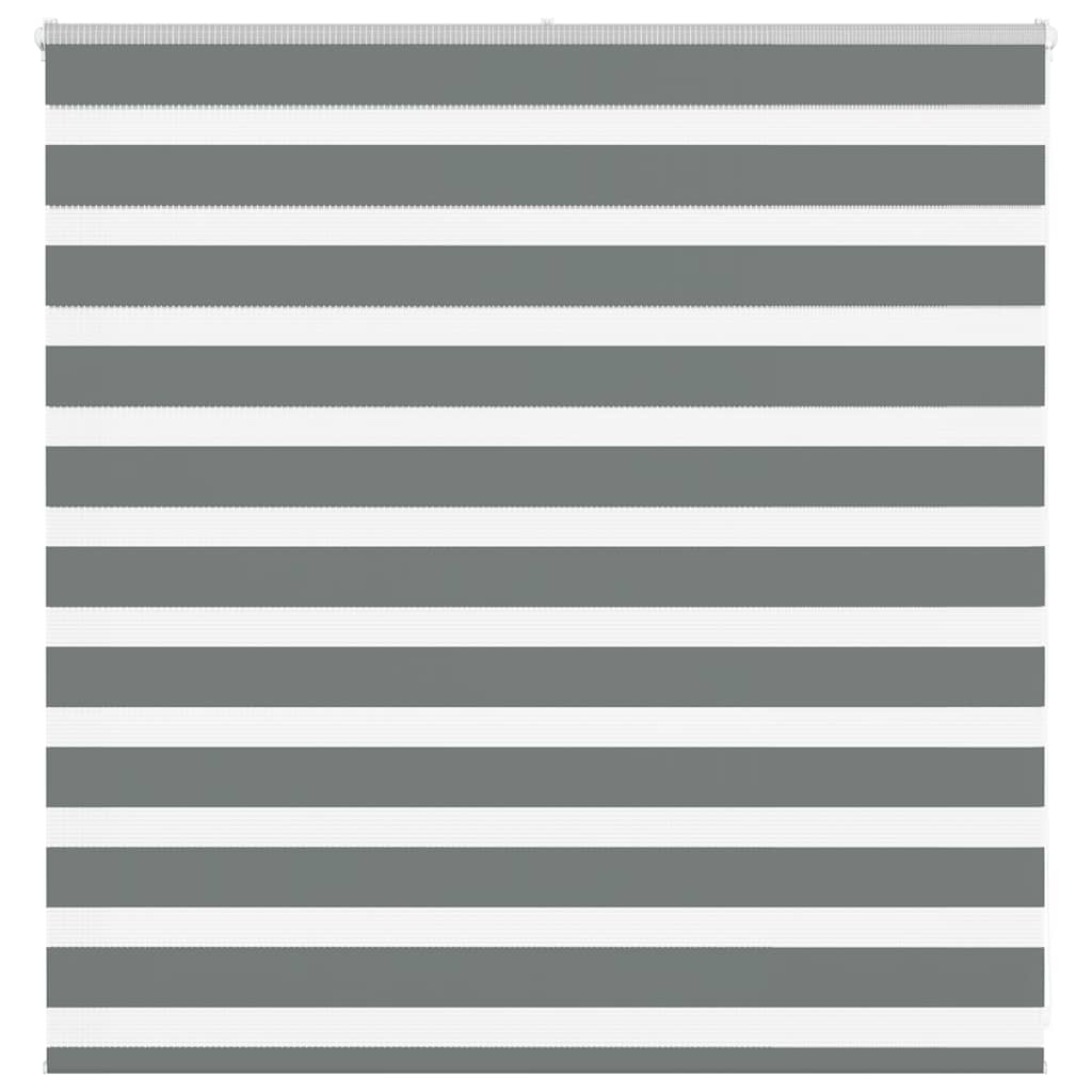 vidaXL Zebra Blind Dark Grey 145x100 cm Fabric Width 140.9 cm Polyester