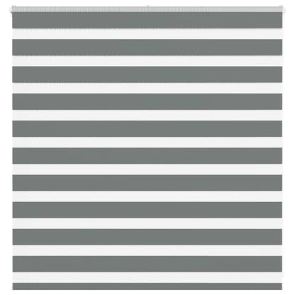 vidaXL Zebra Blind Dark Grey 145x100 cm Fabric Width 140.9 cm Polyester