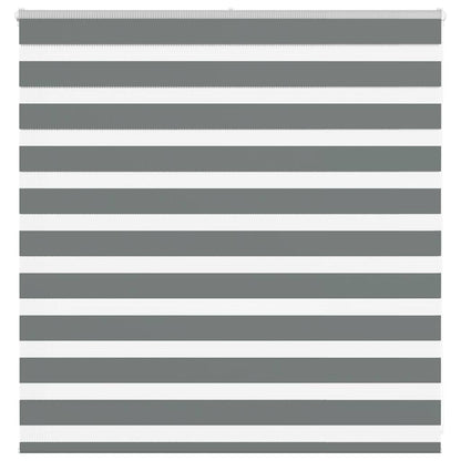 vidaXL Zebra Blind Dark Grey 150x100 cm Fabric Width 145.9 cm Polyester