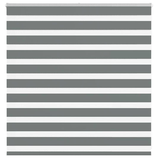 vidaXL Zebra Blind Dark Grey 150x100 cm Fabric Width 145.9 cm Polyester