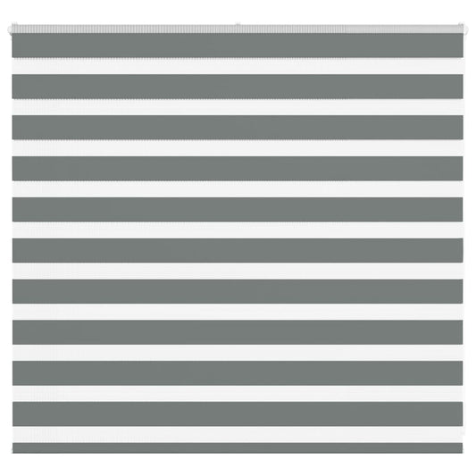 vidaXL Zebra Blind Dark Grey 155x100 cm Fabric Width 150.9 cm Polyester