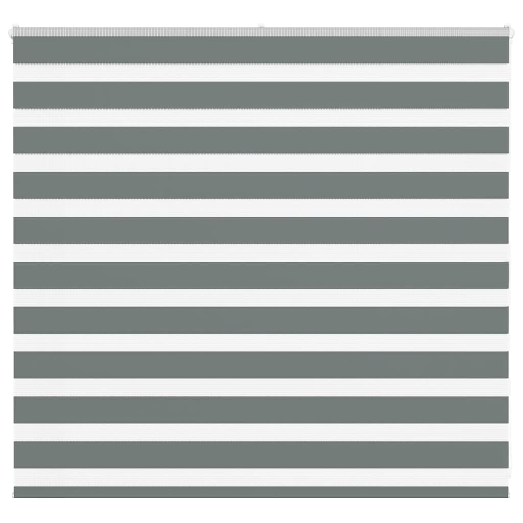 vidaXL Zebra Blind Dark Grey 165x100cm Fabric Width 160.9 cm Polyester