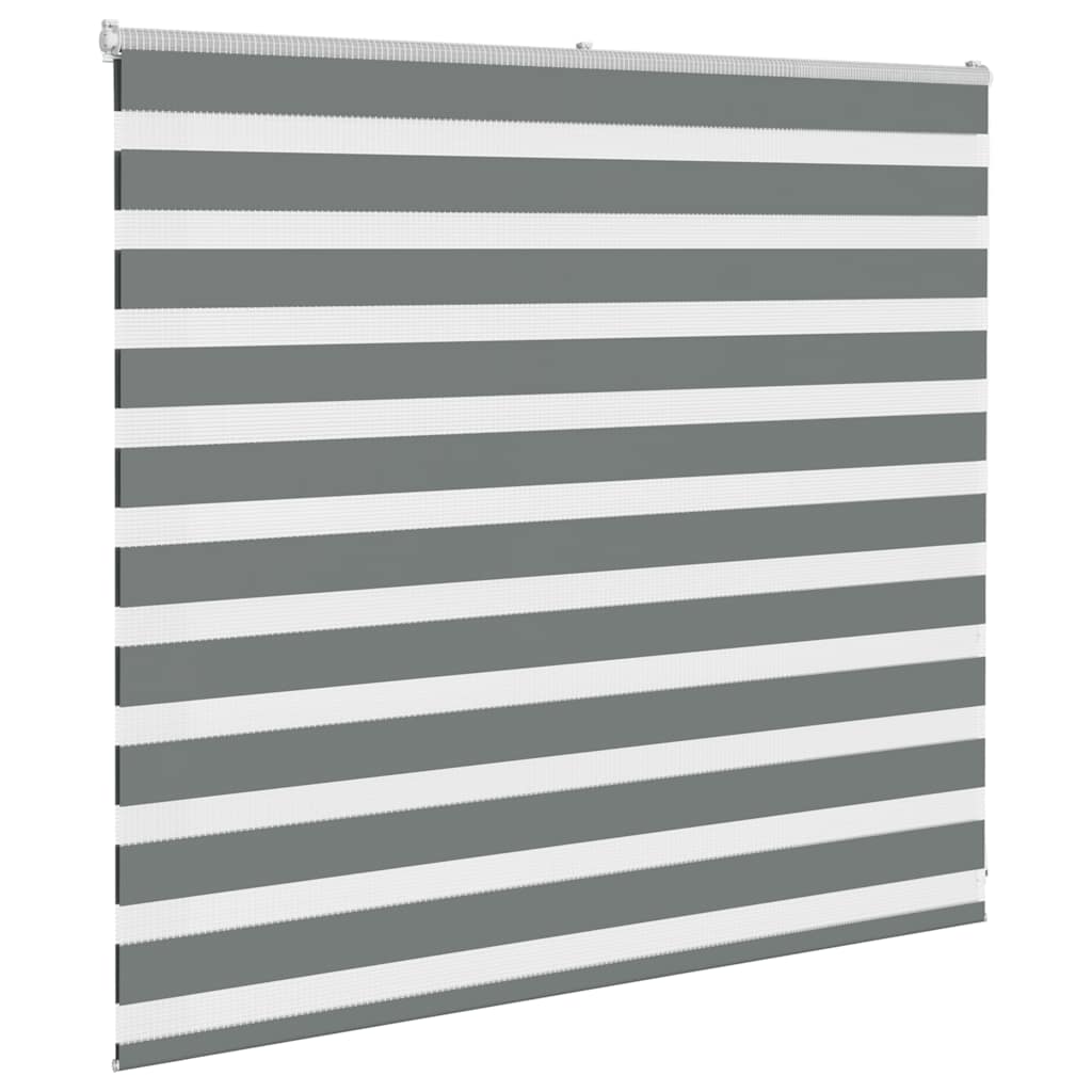 vidaXL Zebra Blind Dark Grey 165x100cm Fabric Width 160.9 cm Polyester