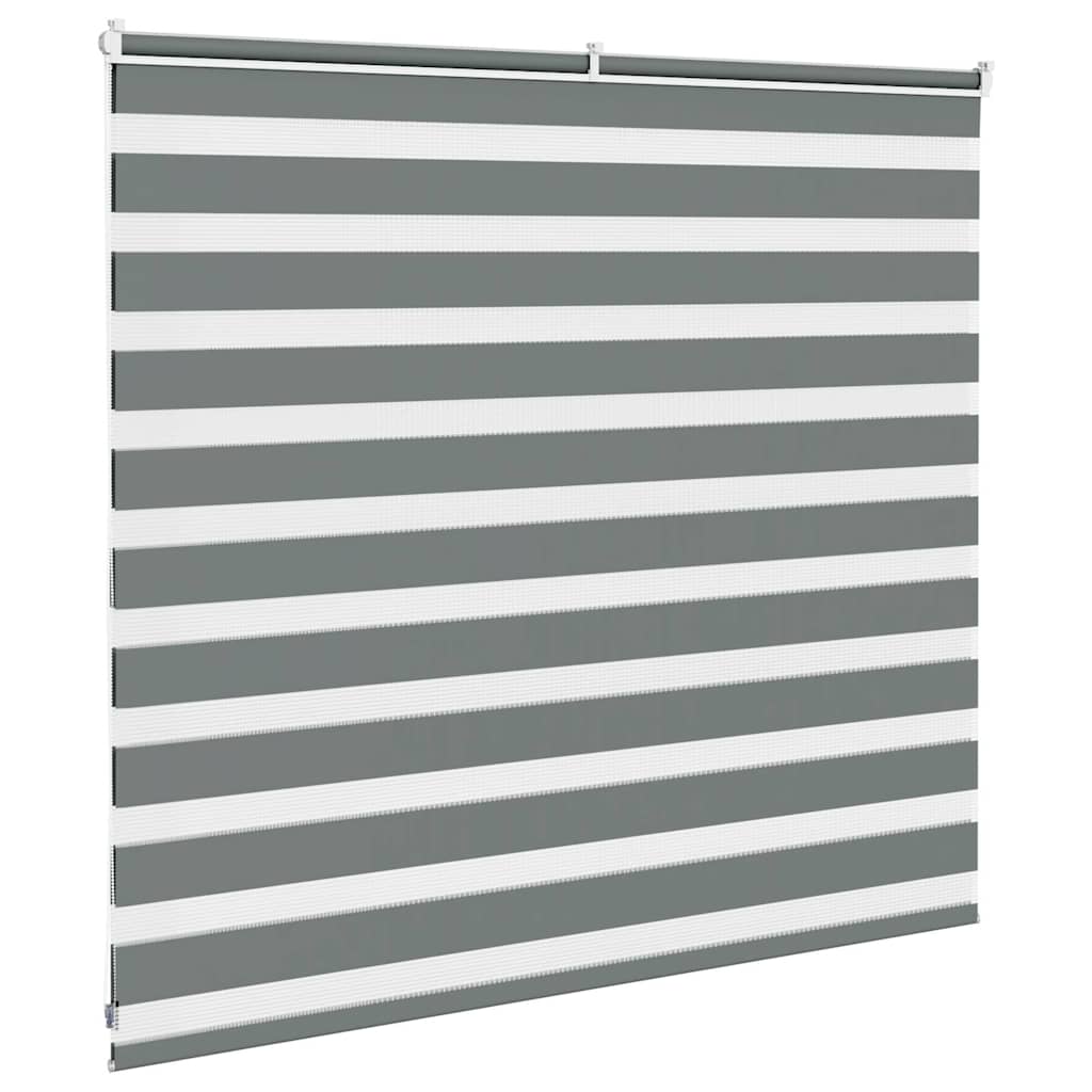 vidaXL Zebra Blind Dark Grey 165x100cm Fabric Width 160.9 cm Polyester