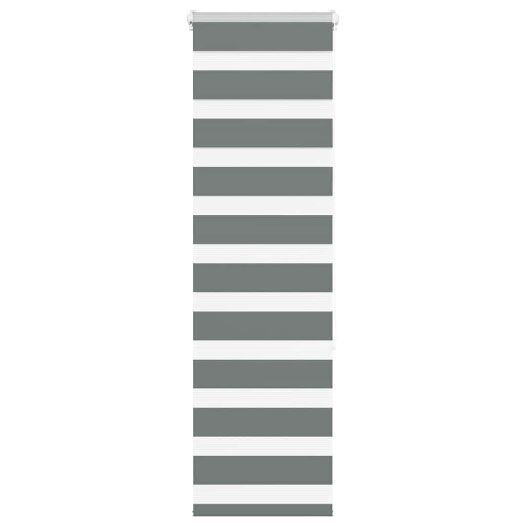 vidaXL Zebra Blind Dark Grey 40x150 cm Fabric Width 35.9 cm Polyester
