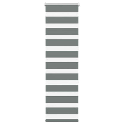 vidaXL Zebra Blind Dark Grey 40x150 cm Fabric Width 35.9 cm Polyester