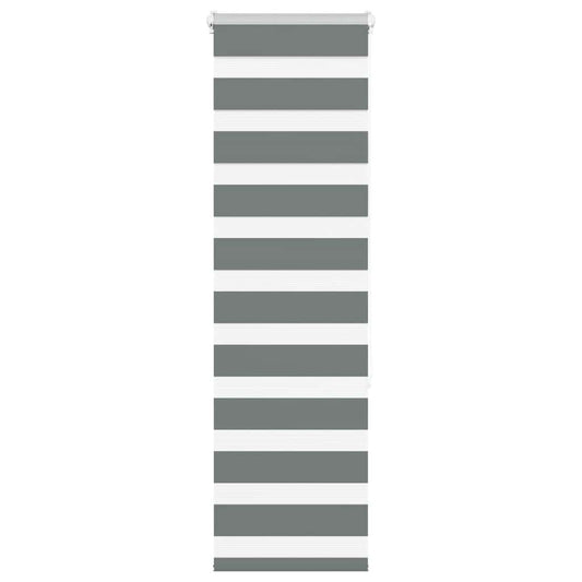 vidaXL Zebra Blind Dark Grey 40x150 cm Fabric Width 35,9 cm Polyester