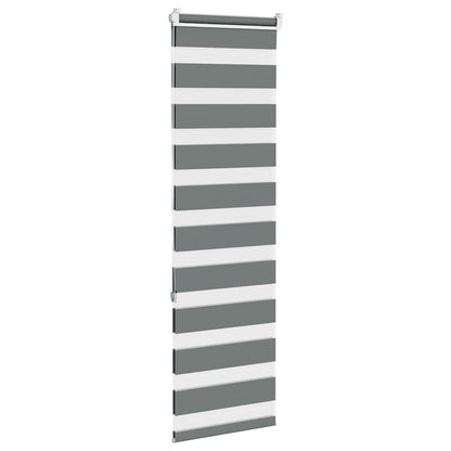 vidaXL Zebra Blind Dark Grey 40x150 cm Fabric Width 35,9 cm Polyester