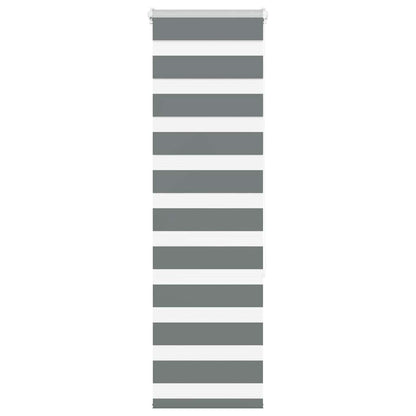 vidaXL Zebra Blind Dark Grey 45x150 cm Fabric Width 40,9 cm Polyester