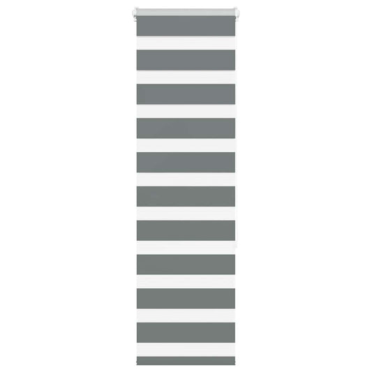 vidaXL Zebra Blind Dark Grey 45x150 cm Fabric Width 40,9 cm Polyester