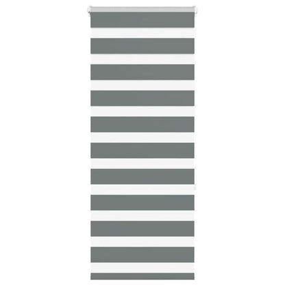 vidaXL Zebra Blind Dark Grey 60x150 cm Fabric Width 55,9 cm Polyester