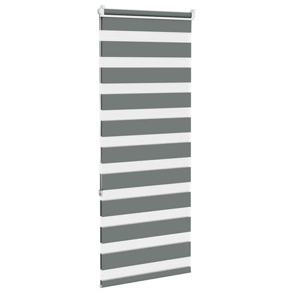 vidaXL Zebra Blind Dark Grey 60x150 cm Fabric Width 55,9 cm Polyester