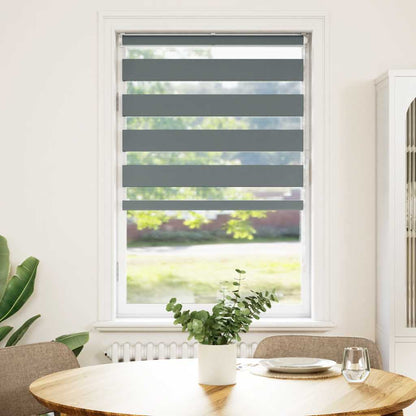 vidaXL Zebra Blind Dark Grey 70x150 cm Fabric Width 65,9 cm Polyester
