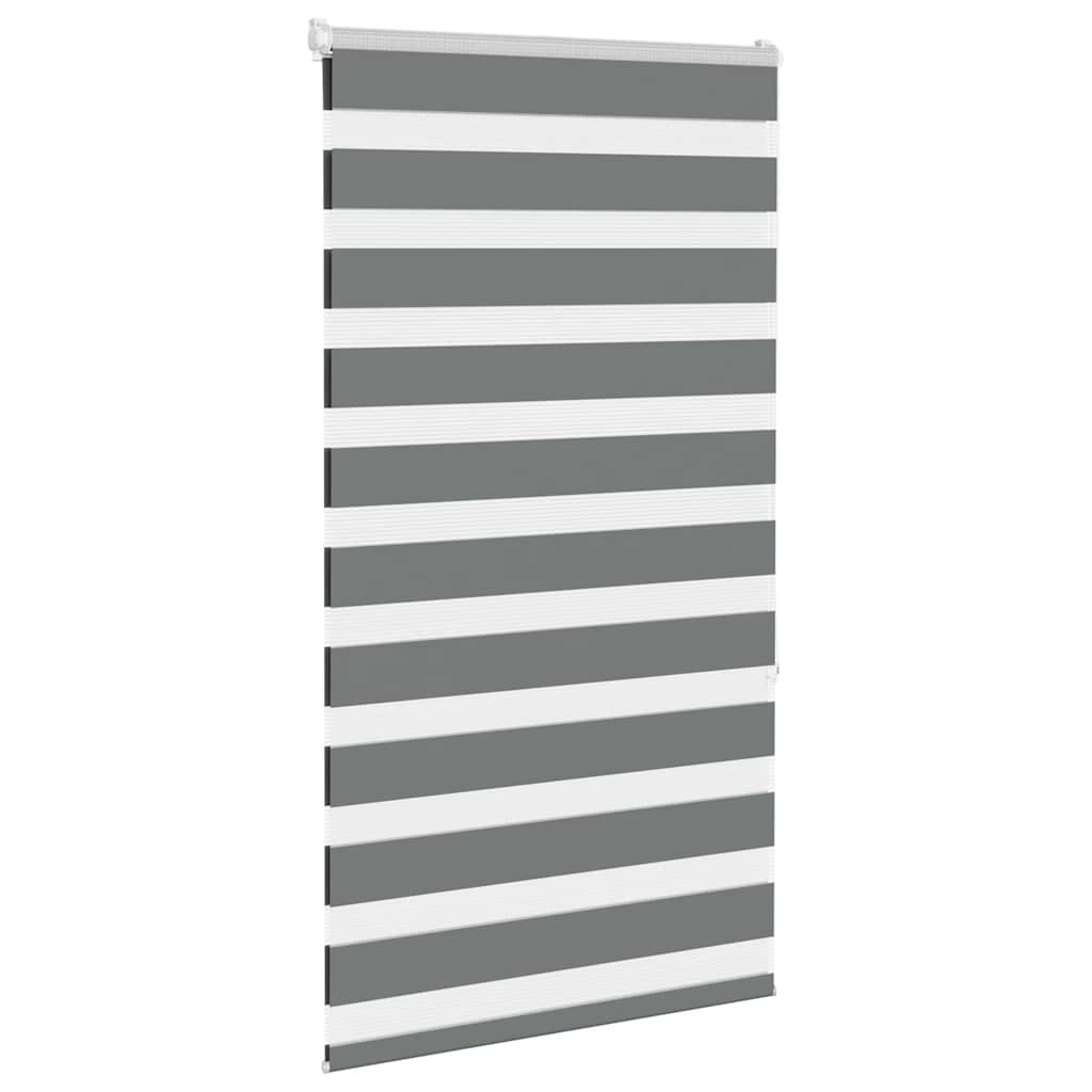 vidaXL Zebra Blind Dark Grey 70x150 cm Fabric Width 65,9 cm Polyester