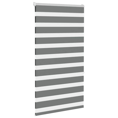 vidaXL Zebra Blind Dark Grey 70x150 cm Fabric Width 65,9 cm Polyester