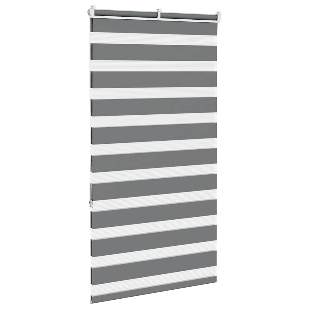 vidaXL Zebra Blind Dark Grey 70x150 cm Fabric Width 65,9 cm Polyester