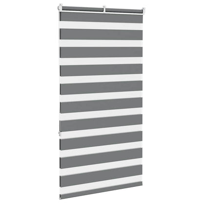 vidaXL Zebra Blind Dark Grey 70x150 cm Fabric Width 65,9 cm Polyester