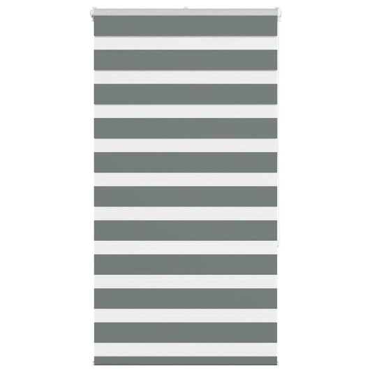 vidaXL Zebra Blind Dark Grey 80x150 cm Fabric Width 75,9 cm Polyester