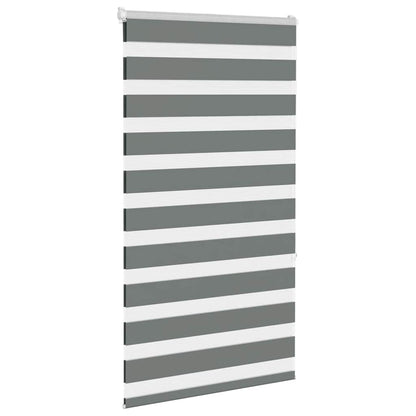 vidaXL Zebra Blind Dark Grey 80x150 cm Fabric Width 75,9 cm Polyester