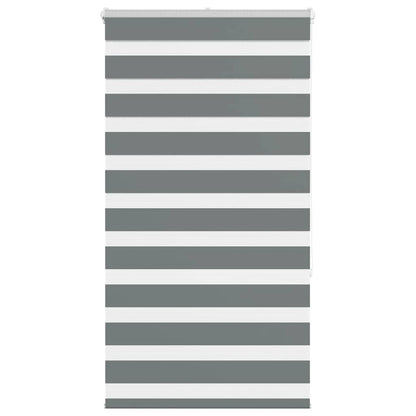 vidaXL Zebra Blind Dark Grey 85x150 cm Fabric Width 80.9 cm Polyester
