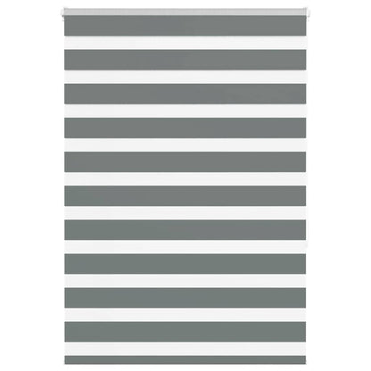 vidaXL Zebra Blind Dark Grey 105x150 cm Fabric Width 100.9 cm Polyester