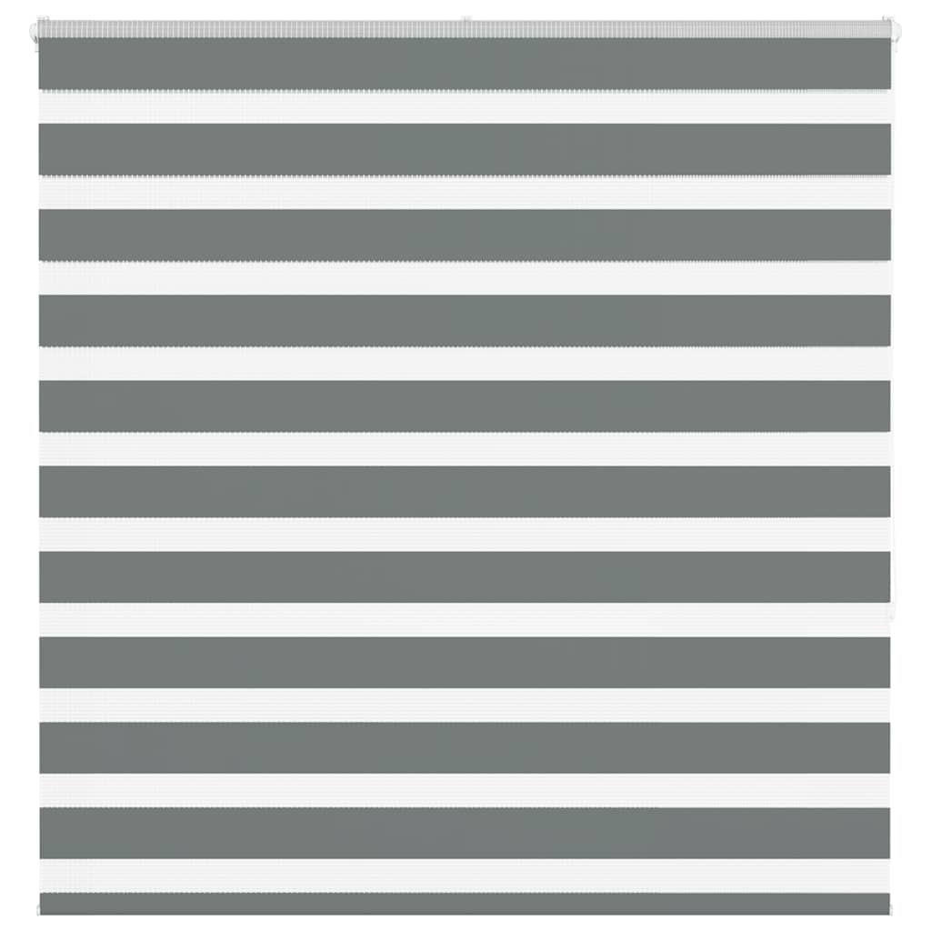 vidaXL Zebra Blind Dark Grey 140x150cm Fabric Width 135.9 cm Polyester