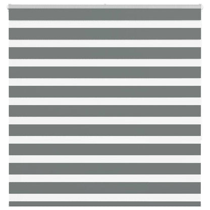vidaXL Zebra Blind Dark Grey 140x150 cm Fabric Width 135.9 cm Polyester