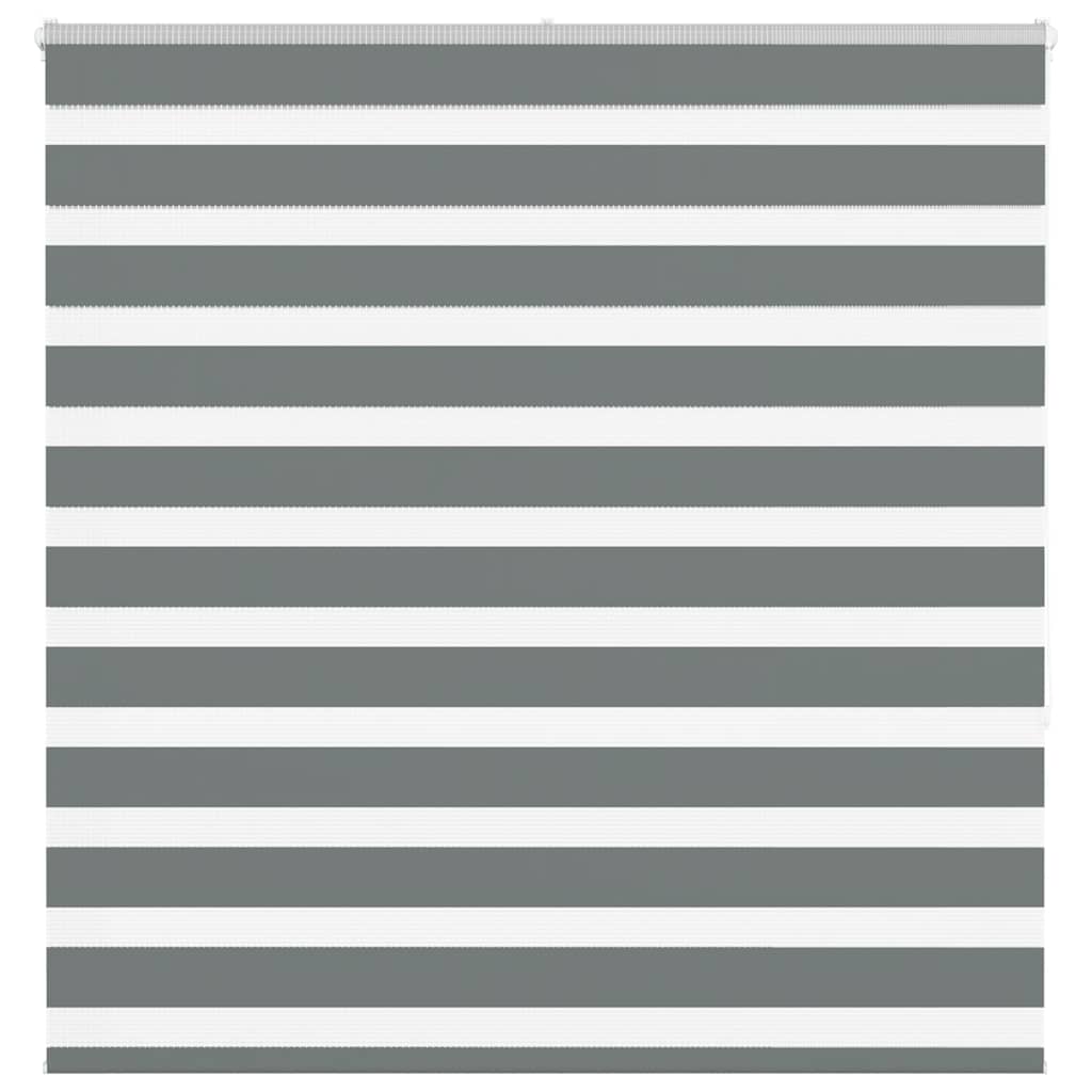 vidaXL Zebra Blind Dark Grey 150x150cm Fabric Width 145.9 cm Polyester