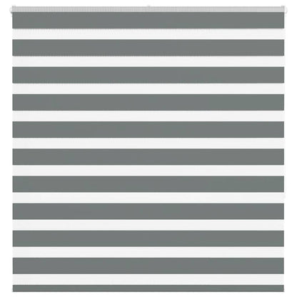 vidaXL Zebra Blind Dark Grey 150x150cm Fabric Width 145.9 cm Polyester