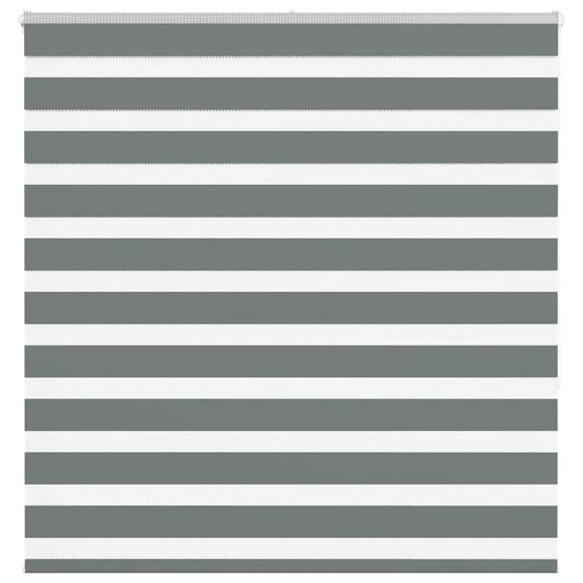 vidaXL Zebra Blind Dark Grey 150x150cm Fabric Width 145.9 cm Polyester