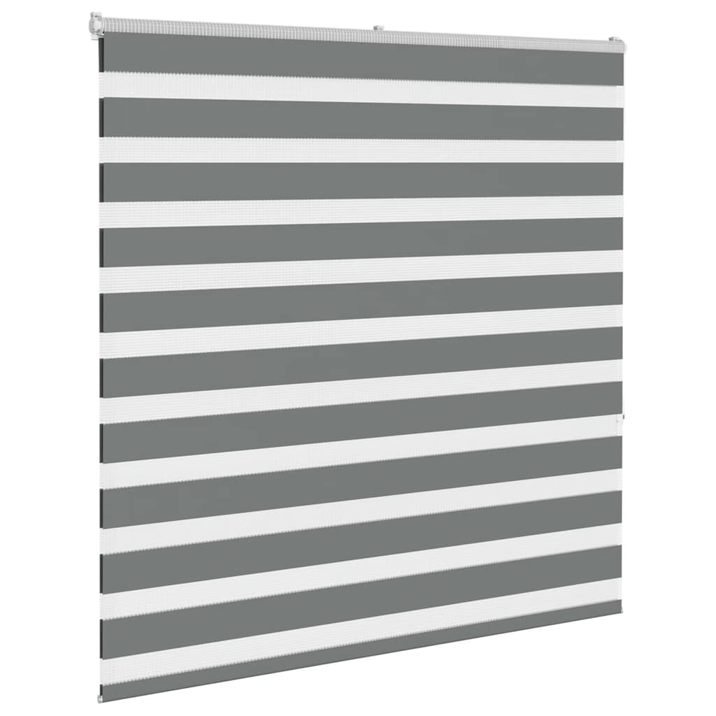 vidaXL Zebra Blind Dark Grey 150x150cm Fabric Width 145.9 cm Polyester