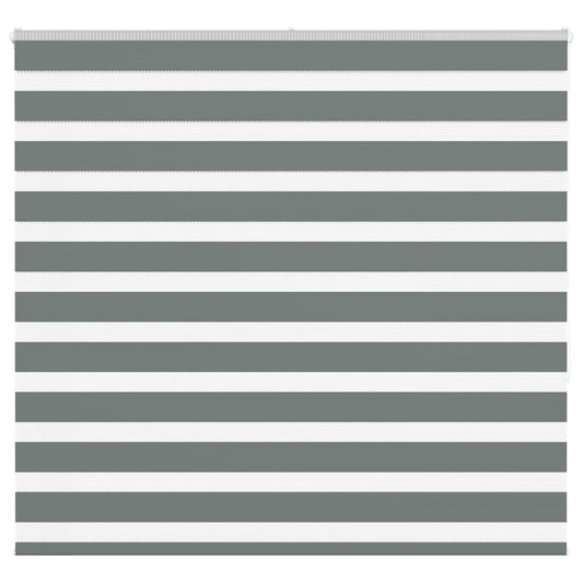 vidaXL Zebra Blind Dark Grey 155x150 cm Fabric Width 150.9 cm Polyester