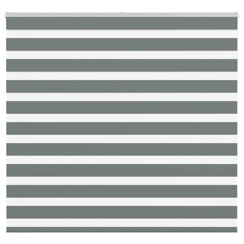 vidaXL Zebra Blind Dark Grey 155x150cm Fabric Width 150.9 cm Polyester