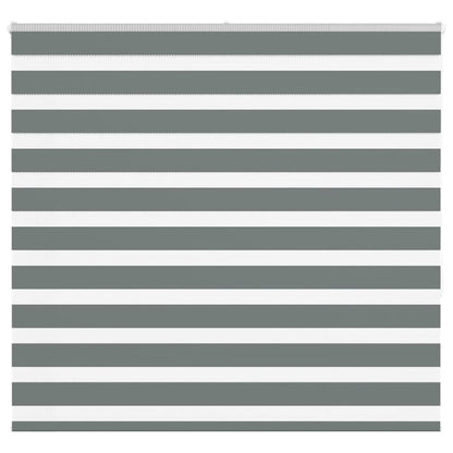 vidaXL Zebra Blind Dark Grey 155x150cm Fabric Width 150.9 cm Polyester