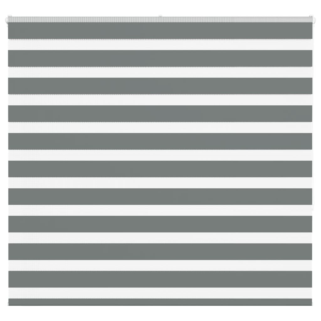 vidaXL Zebra Blind Dark Grey 165x150 cm Fabric Width 160.9 cm Polyester