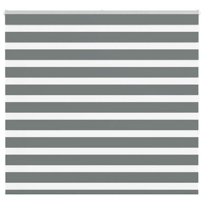 vidaXL Zebra Blind Dark Grey 165x150 cm Fabric Width 160.9 cm Polyester