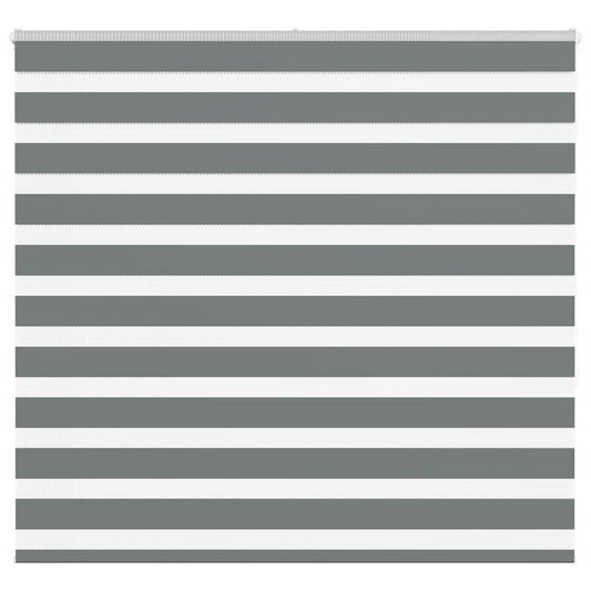 vidaXL Zebra Blind Dark Grey 165x150 cm Fabric Width 160.9 cm Polyester