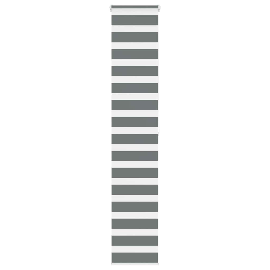 vidaXL Zebra Blind Dark Grey 40x200 cm Fabric Width 35,9 cm Polyester