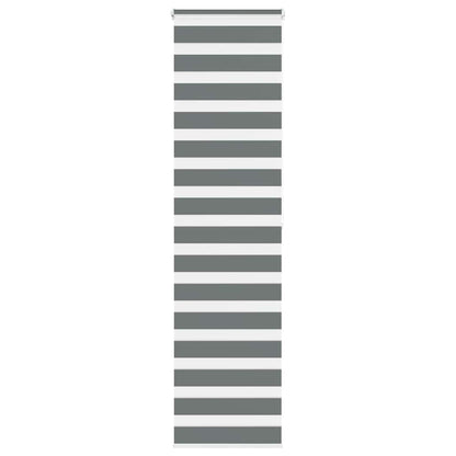 vidaXL Zebra Blind Dark Grey 65x200 cm Fabric Width 60,9 cm Polyester