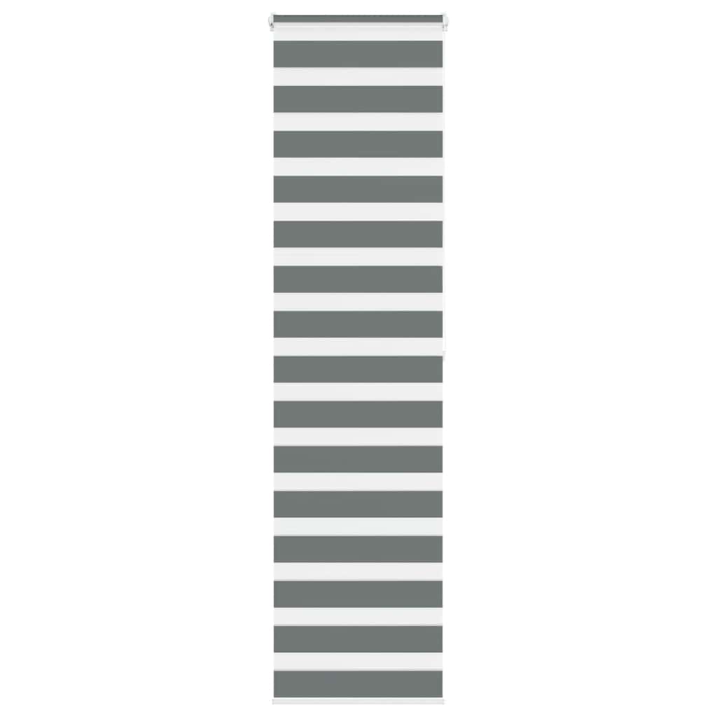 vidaXL Zebra Blind Dark Grey 70x200 cm Fabric Width 65,9 cm Polyester